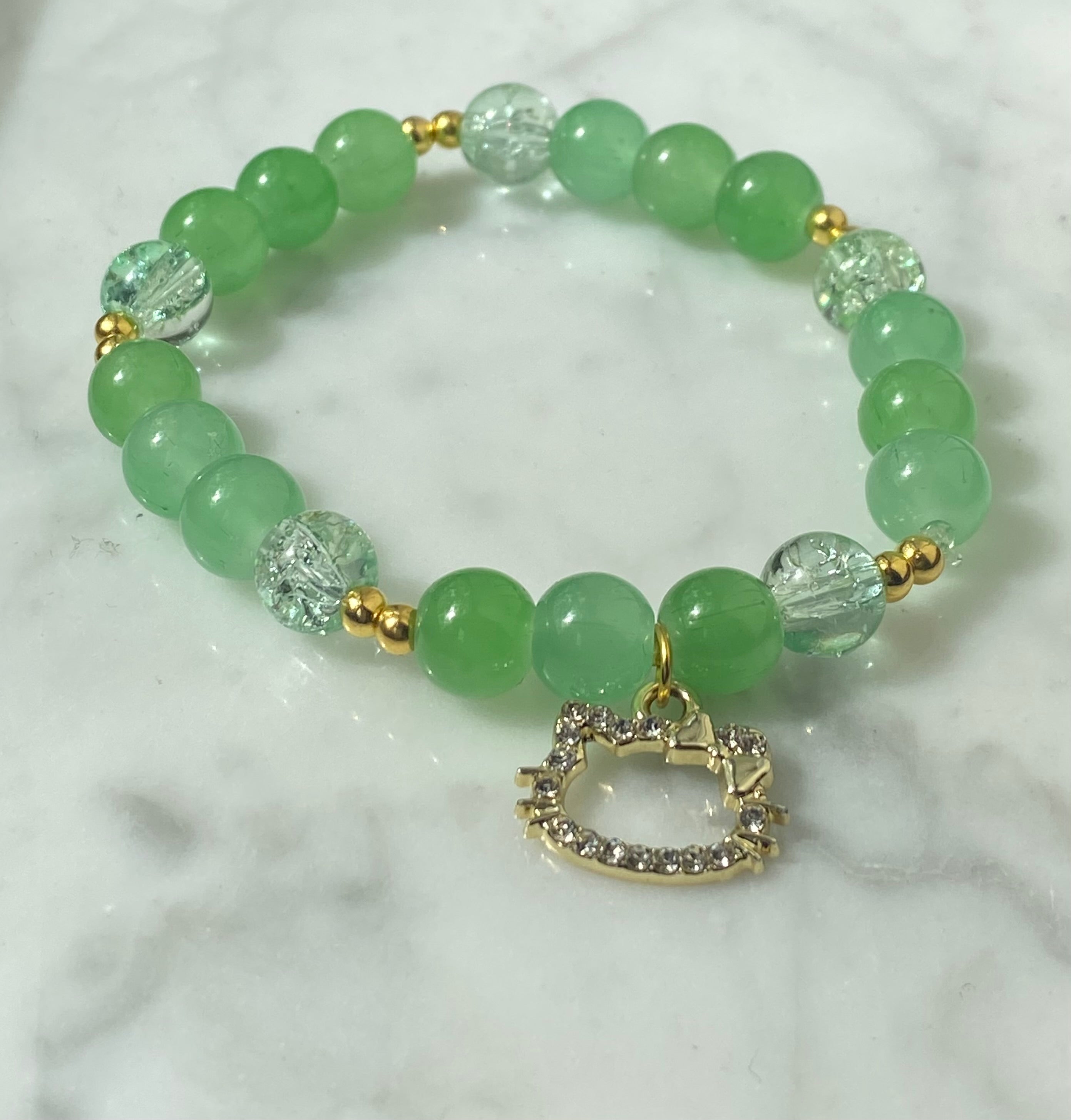 Green jade bead