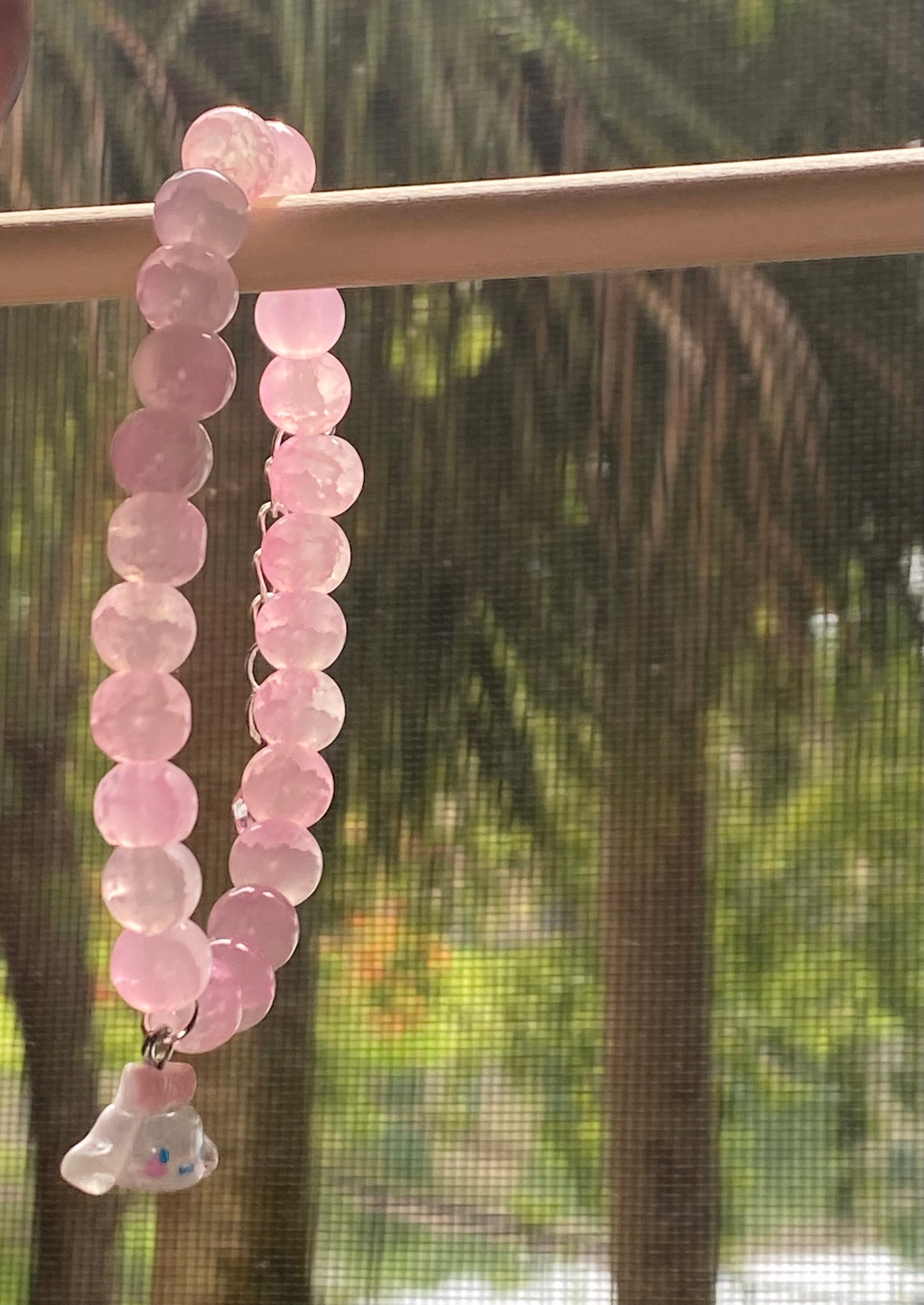 🎀 Soft Pink Crystal Bracelet