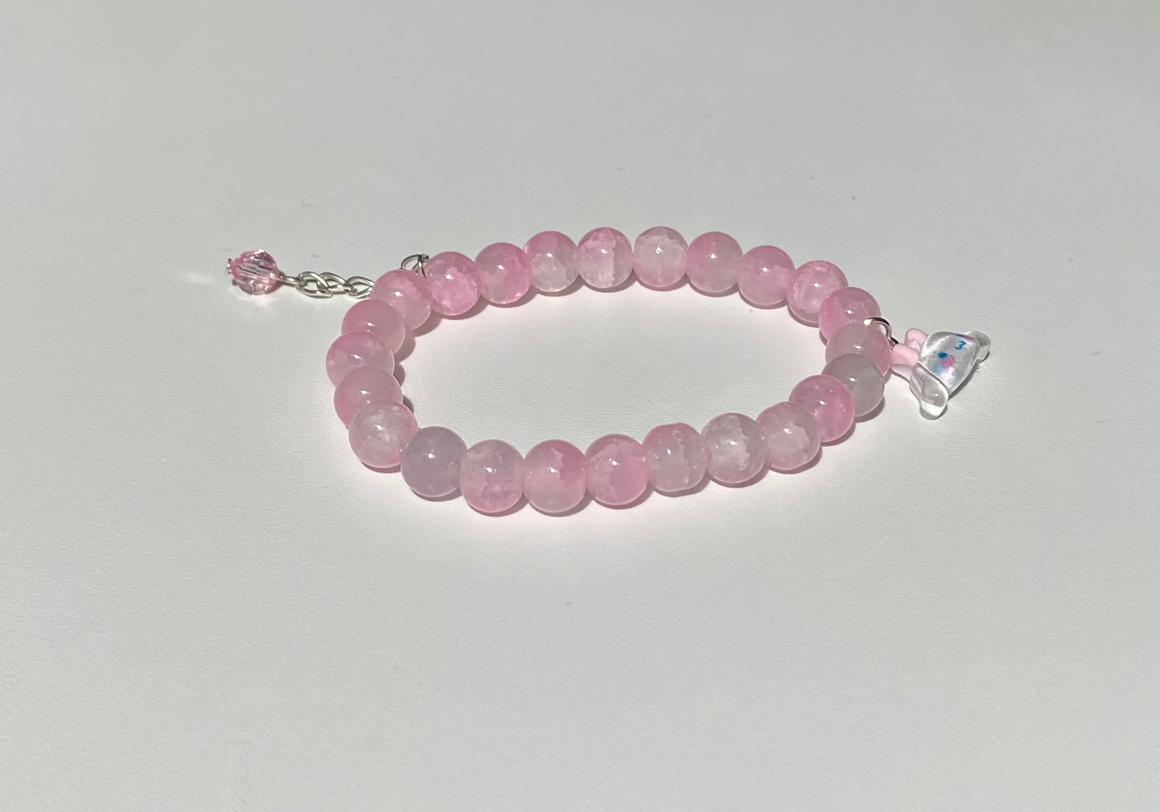 🎀 Soft Pink Crystal Bracelet